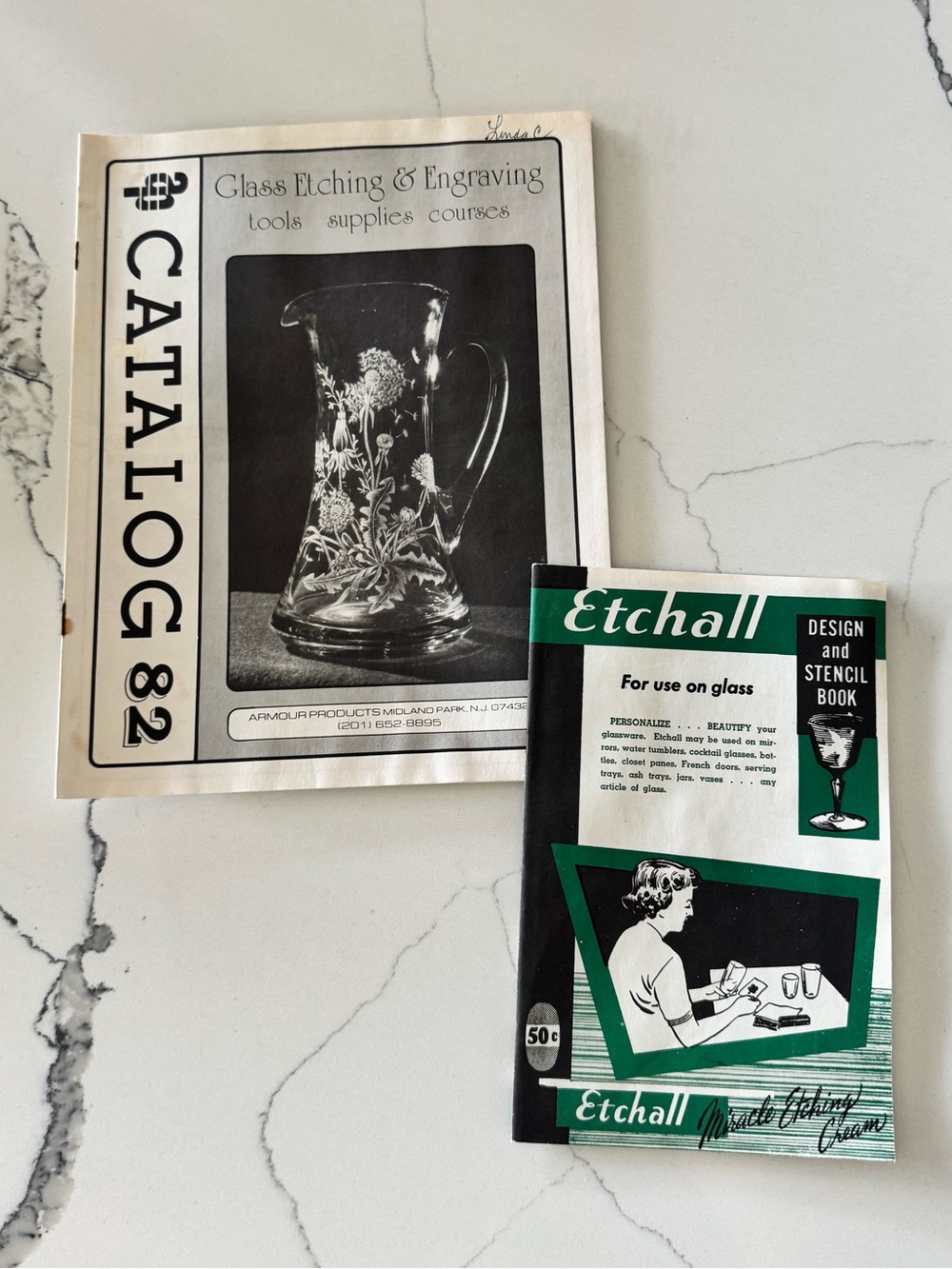 Vintage Glass Etching Ephemera